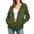 thumbnail image 6 of GUACER Women's Zip-Up Hooded Windbreaker with Pockets, Lightweight Outdoor Hiking Waterproof Jackets, 6 of 9