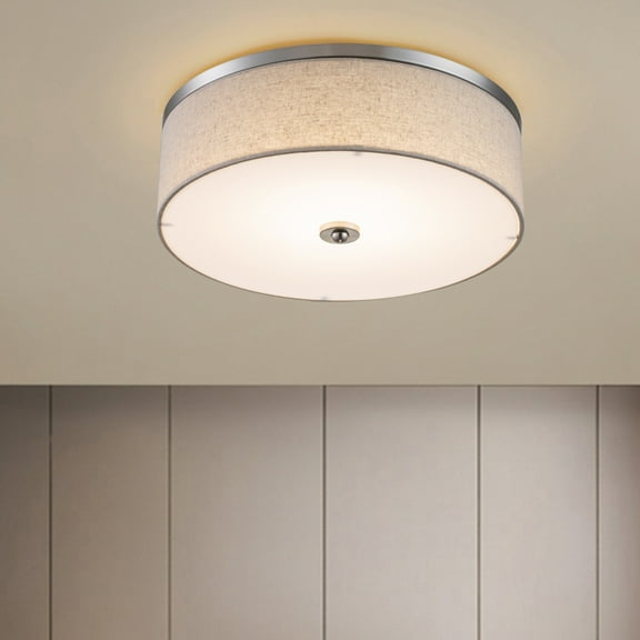 C Cattleya Dimmable 23W Selectable LED Flush Mount Ceiling Light - 15 in.