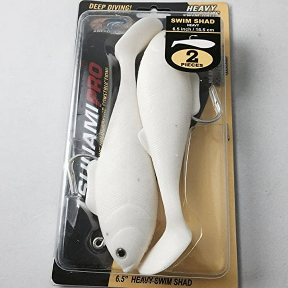 Tsunami Rigged Shad 6.5" Opaque White