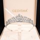 thumbnail image 3 of Coronas de novias europeas y americanas, diademas, accesorios, boda de la reina, adornos de piedra de circonio, accesorios para el cabello, 3 of 5