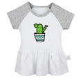thumbnail image 1 of Nature Cactus Pattern Dresses For Baby, Newborn Babies Skirts, Infant Princess Dress, 0-24M Kids Graphic Clothes (Gray Raglan Dresses, 6-12 Months), 1 of 4
