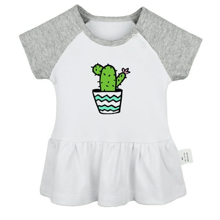 

Nature Cactus Pattern Dresses For Baby Newborn Babies Skirts Infant Princess Dress 0-24M Kids Graphic Clothes (Gray Raglan Dresses 12-18 Months)
