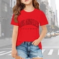 thumbnail image 2 of Zhanqunnn Girls Fashionable Casual Letter Print Short Sleeve Round Neck Tee Top, Size 11-12 Years, 2 of 8