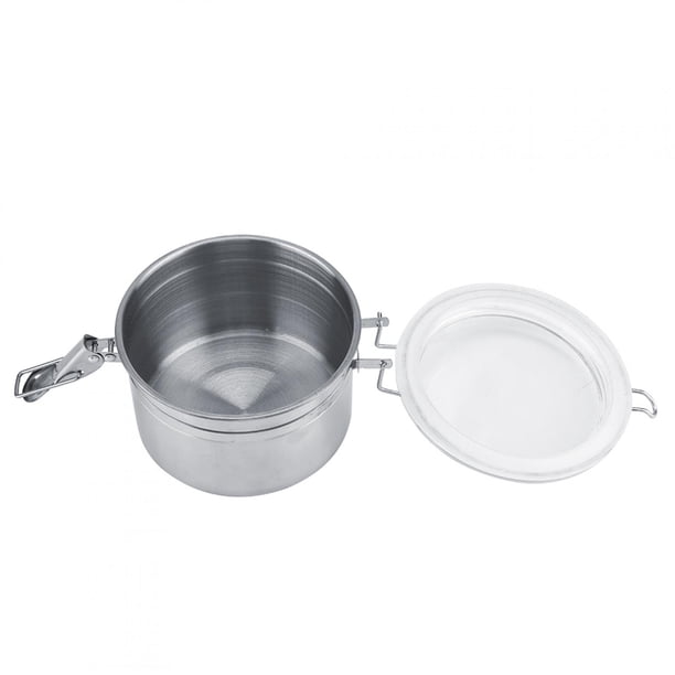 Destinato de Café, Destino de Café de Acero inoxidable Conpa de Abrazadera Hermética Transparente, Frasco de Almacenamiento Sellado Al Vacío Para Frijoles, Terrenos,