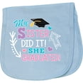 thumbnail image 2 of Inktastic My Sister Graduated with Cap and Arrows Baby Burp Cloth, 2 of 3