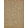 thumbnail image 1 of Unique Loom Botanical Collection Abstract Swirls Transitional Indoor and Outdoor Flatweave Area Rug, 8 Feet x 11 Feet 4 Inch, Light Brown/Brown, 1 of 1