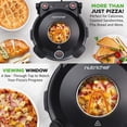 thumbnail image 4 of NutriChef Electric Pizza Oven | 1200W Countertop Pizza Maker with Temperature Control & Thermometer | Viewing Window for Precise Cooking | Heats up to 800˚F | Easy to Clean Non-Stick Coating (Black), 4 of 8