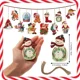 thumbnail image 5 of 12-24 piezas de adornos de madera de Papá Noel para colgar en el árbol de Navidad, estilo granja, suministros para fiestas navideñas, 5 of 5