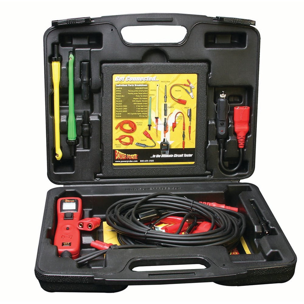 Power Probe III Kit Digital Voltmeter with Case & Accessories Green 