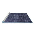 thumbnail image 2 of Ahgly Company Machine Washable Indoor Square Abstract Blue Modern Area Rugs, 8' Square, 2 of 4