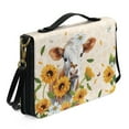 thumbnail image 2 of FOR U DESIGNS Sunflower Cow Bible Case Cow Print Bible Bags for Women Organizer with Shoulder Strap PU Sturdy Bible Protector Size M Lightweight Sturdy Bible Carrier with Handle, 2 of 7