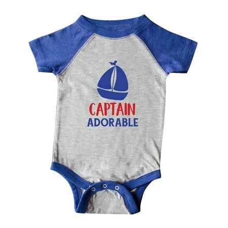 

Inktastic Captain Adorable Sail Boat Sailing - Red Blue Gift Baby Boy Bodysuit