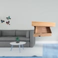 thumbnail image 2 of Arte de pared de pájaro de madera con estante y cajón para jardín, estudio, , dormitorio, apartamento, oficina, decoración del hogar y al, 2 of 8