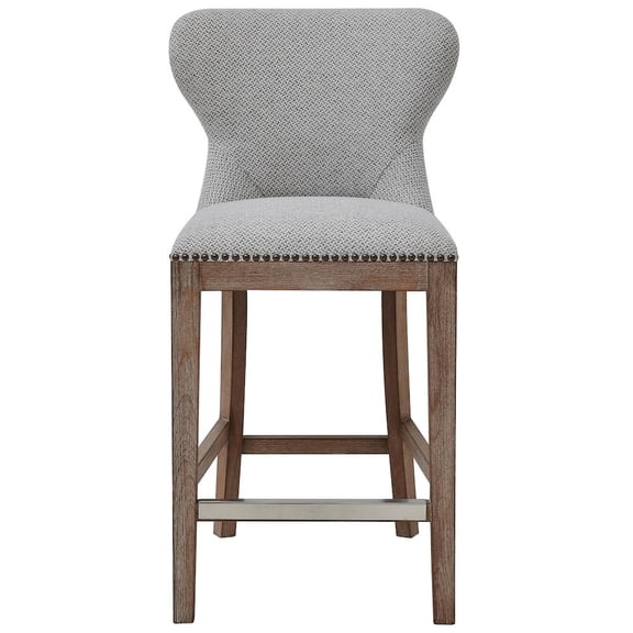 NPD Furniture Dorsey 26" Fabric Counter Stool in Cardiff Gray