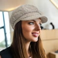 thumbnail image 5 of Women's Newsboy Hats Fall Wool Cabbie Beret Tweed Girls Paperboy Cap 1pcs, 5 of 7