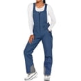 thumbnail image 2 of Inevnen Womens Snow Bibs Waterproof Insulated Bib Overalls One-Piece Ski Bibs Pants with Pockets, 2 of 9