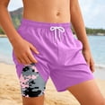 thumbnail image 5 of Boy Swimming Trunks with Compression Liner Purple Quick Dry Beach Board Shorts Boys Shorts 9-10 Years, 5 of 5