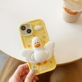 thumbnail image 2 of Case for iPhone 15 Pro,Cute 3D Kawaii Phone Cases Funny Butter Bear Angel Cartoon Cover with Keychain Soft Silicone Gel Drop Protection Case Women Girls for iPhone 15 Pro, 2 of 7