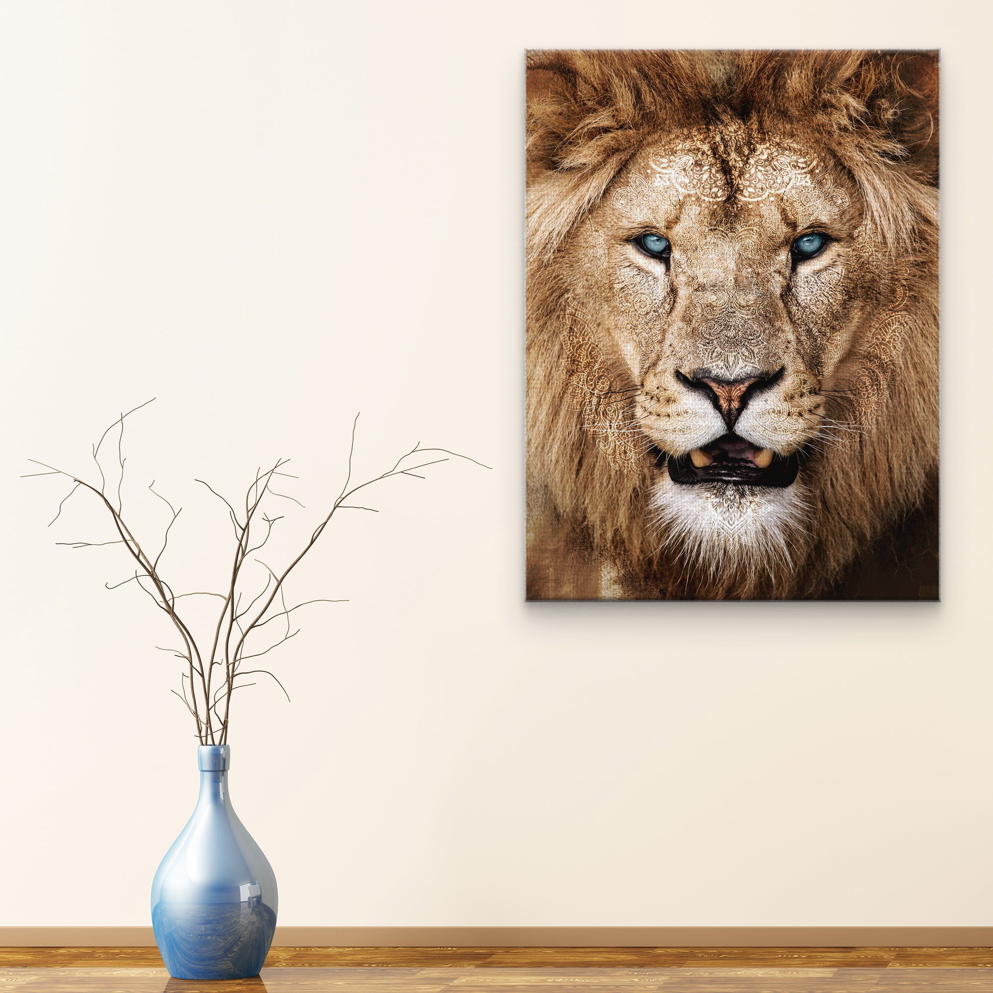 Masterpiece Art Gallery Global Lion I By Belle Maison Canvas Art Print 30" x 40"