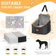 thumbnail image 4 of Asiento de coche HiPetpy Memory Foam Booster para perros de menos de 14 kg, 4 of 8