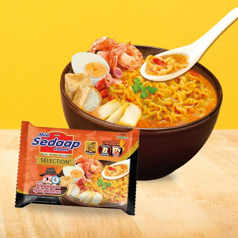 Mi Sedaap Singaporean Laksa Noodle Soup, Halal Certified