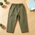 thumbnail image 6 of Nugftut Pants for Boys Relaxed Straight‑Leg Pants with Pocket Elastic Waist Classic Casual Dress Pants Sizes 9, 6 of 9