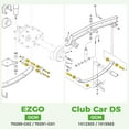 thumbnail image 3 of 10L0L Golf Cart Rear Leaf Spring Bushing Sleeve & Screw Nut for EZGO TXT Medalist Club Car DS,Replaces OEM Part # 70289-G02 70291-G01 14158-G1, 3 of 7