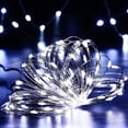thumbnail image 2 of Guirnalda de luces solares al aire libre -2 piezas 15 m 150 LED Alambre de cobre Guirnalda de luces navideñas solares con 8 modos, para decoración al aire libre, jardín, árboles, etc. (blanco cálido) Kuyhfg Bienvenido a Kuyhfg, 2 of 5