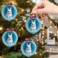 thumbnail image 4 of Arctic Animal Christmas Ornaments Collection - Cute Bunny, Penguin, Owl & More in Glittering Baubles for Holiday Decor B, 4 of 5