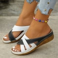 thumbnail image 3 of Dakaela Orthopedic Sandals for Women 2026 Wedge Platform Strappy Open Toe Summer Dressy Walking Slides Shoes with Arch Support Size 6-10 Black, 3 of 8