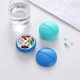 thumbnail image 5 of Oleegame 2PC Produce Storage 2PC Convenient Travel Box Four Compartments Medicines Box Dispenser Outdoor Medicines Sealed Storage Box Medicines Box Rack Storage Blue, 5 of 5