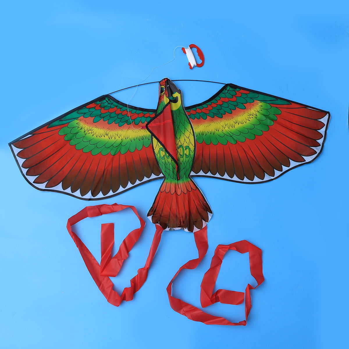 Kites For Kids Children Lovely Cartoon Red Parrot Flying Line NEW 