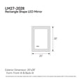 thumbnail image 5 of 20"x28" LED Vanity Mirror, Front & Back Lit, Dimmable, Anti-Fog, Waterproof, Shatter-Proof Glass, 1 Ct, 5 of 8