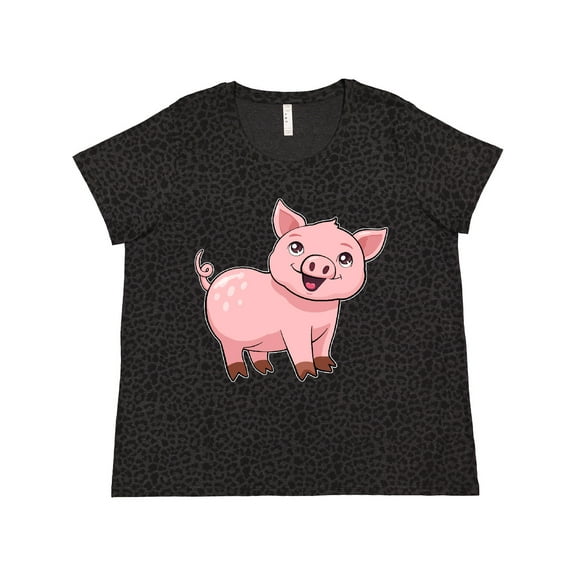 Inktastic Cute Pig Women's Plus Size T-Shirt
