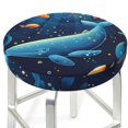 thumbnail image 3 of Lsque Whimsical Underwater Fantasy Pattern Round Bar chair cushion covers Velvet Fabric Premium Comfort Protects from Scratches and Stains for 14-17 Inch Chair-12 inch, 3 of 7