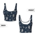thumbnail image 5 of Haiem Vintage Marine Pattern Womens Sports Bra - U Neck Padded Low Impact Yoga Bra Workout Crop Top Gym Moisture-Wicking Workout Vest -XX-Large, 5 of 9