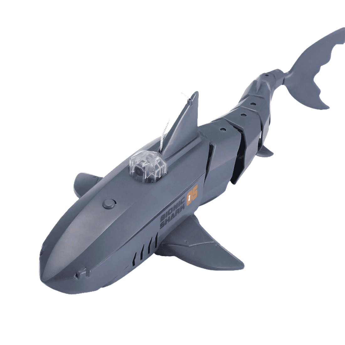 RC Shark with HD Underwater Camera, 360° Flexible Rotation Electric Shark Fish, 2.4G Remote & APP Controlled, RC Boat for Pool Lake Outdoor Swimming, Gray