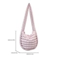 thumbnail image 2 of Bolso informal para mujer, bolso plisado de cuero PU, bolso hinchado, bolso de ocio para mujer, 2 of 7