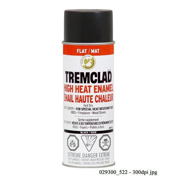Tremclad émail à haute chaleur en noir mat 325ml