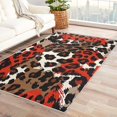 thumbnail image 1 of Leopard Print Rugs for Living Room Bedroom - Colorful Rug 3x5 - Abstract Art Carpet for Home Decor - Washable Non Slip Patterned Indoor Small Area Rug - Soft & Low Pile (ZJ&355), 1 of 7