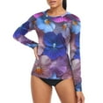 thumbnail image 4 of joogoo Womens UPF 50+ Sun Shirts Flower Patern5 Long Sleeve UV Protection Rash Guard Tops L, 4 of 7