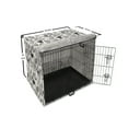 thumbnail image 6 of Dog and Cat Dog Crate Cover, Monochrome Design of Various Animal Breeds on a Plain Background, Easy to Use Pet Kennel Cover Small Dogs Puppies Kittens, 7 Sizes, Charcoal Grey and White, by Ambesonne, 6 of 6