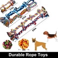 thumbnail image 7 of Large Dog Chew Toys for Aggressive Chewers, 12 Pack Indestructible Dog Rope Toys for Large Breeds, Heavy Duty Dental Cotton Rope Dog Toys, Puppy Teething Chew Toys, Tug of War Dog Toy, 7 of 7