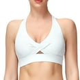 thumbnail image 1 of Ropa interior deportiva para mujer, con almohadillas cruzadas para entrenamiento y yoga, color blanco, 1 of 6