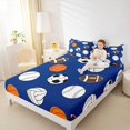thumbnail image 4 of Feelyou Baseball Football Teen Queen Sheet Sets, Ball Sport Gaming Bed Set, 4-Piece, 4 of 7