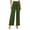Army Green, variant on Prolriy Dress Pants Women, Women's Solid Color Fashionable Casual Pocket Cotton Linen Waist Wide Leg Pants Women's Pants Business Casual Pants for Women Army Green L