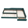 thumbnail image 4 of Bellemave L-Shaped Daybed with Trundle and Drawers, Double Twin Size Upholstered Sofa Bed with Storage, Twin Daybed Frame for Livingroom or Bedroom , Green, 4 of 15