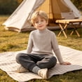thumbnail image 2 of Mnyotv Unisex Kids Knitted Thermal Underwear Sweaters Casual Fall Clothes Long Sleeve Slim Fit Pullover Sweater Size 4-5 Years, 2 of 9