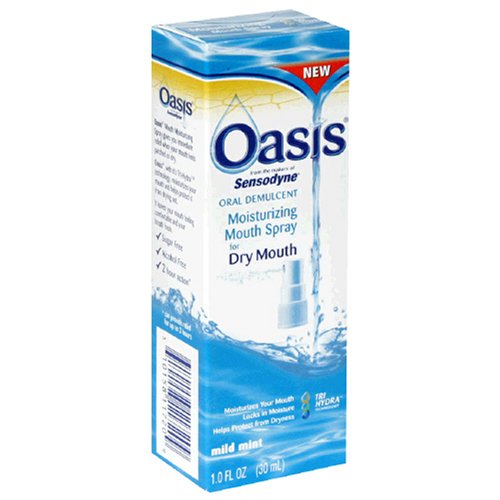 Oasis Mouth Moisturizing Spray, Mild Mint, 1 Fl oz (30 ml) (Pack of 3