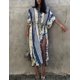 thumbnail image 2 of Xishao Mujer Vestido de Playa Verano Bordado Cubrir Bikini Camisola y Pareos Cover up A-Azul A-Azul Xishao ropa, 2 of 2